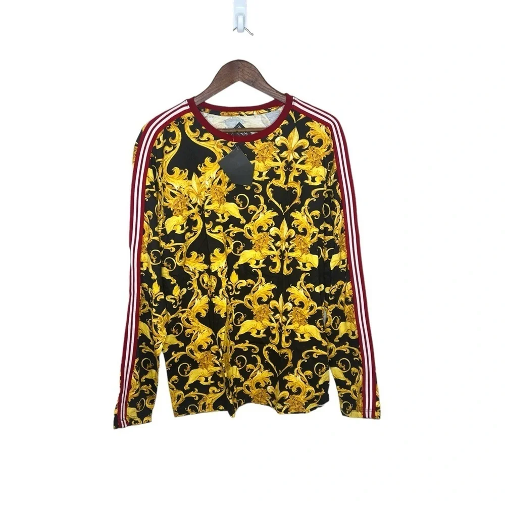 Original Gravity Men’s Long Sleeve Sketch Couture Lion Print Shirts